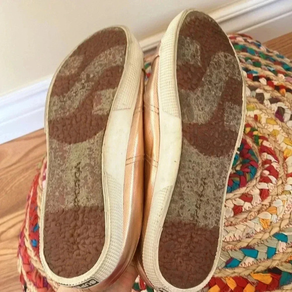 Superga rose gold metallic sneakers  mules - Picture 4 of 4